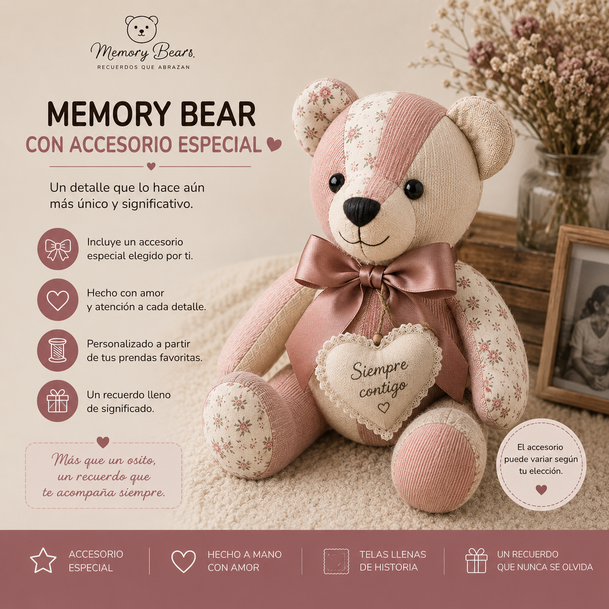 Memory Bear Premium con Detalles Personalizados